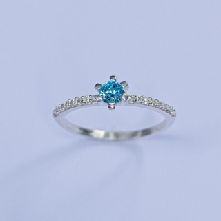 ANEL SOLITÁRIO PEDRA AZUL  - SOLITÁRIO PEDRA AZUL CLARO em Oferta na Shopee