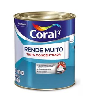 Tinta Parede Rende Muito Branca Coral 900ml Rende Até 25m² Por Demão em Oferta na Shopee