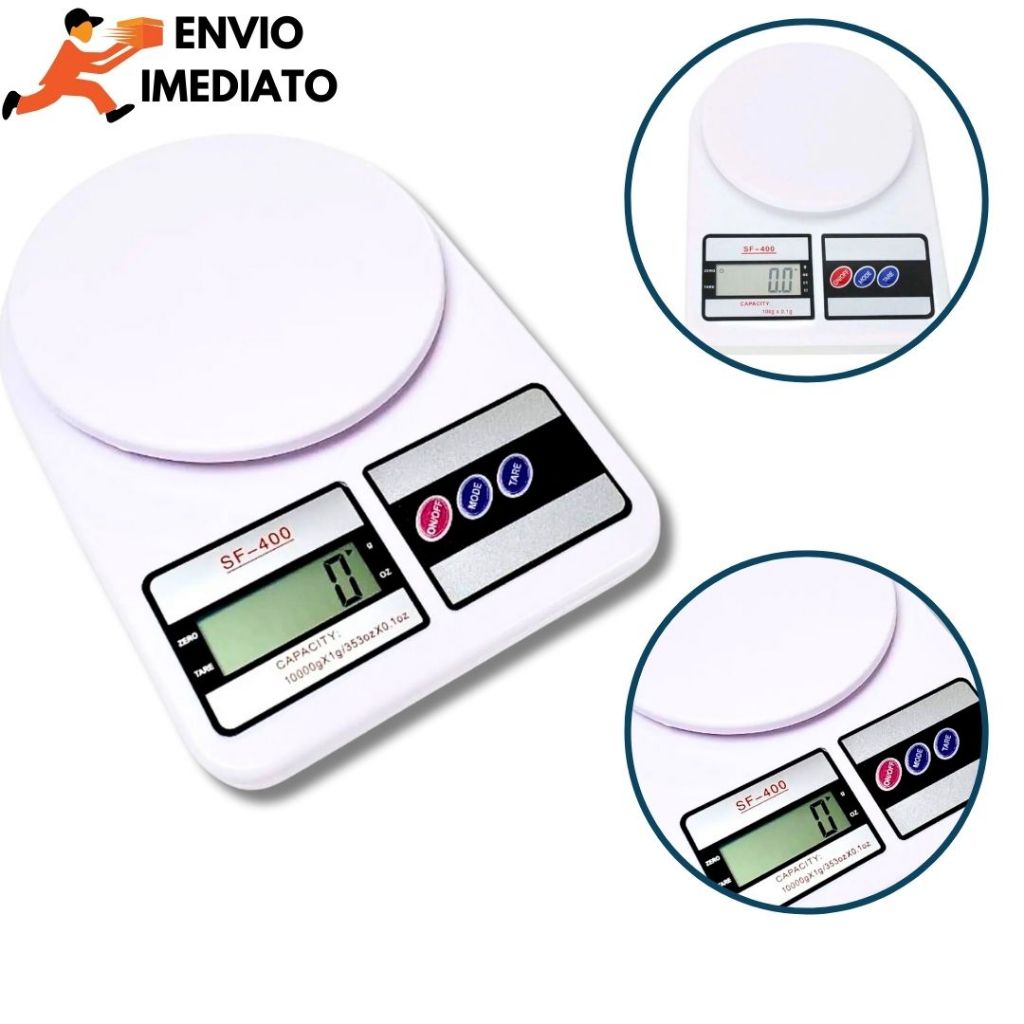 Balança Digital de Cozinha com Precisão de Até 10kg e Escala de 1 Grama para Nutrição e Dieta