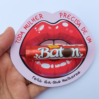 Card para Chocolate Baton – Lembrancinha para o Dia das Mulheres (Não acompanha chocolate) em Oferta na Shopee