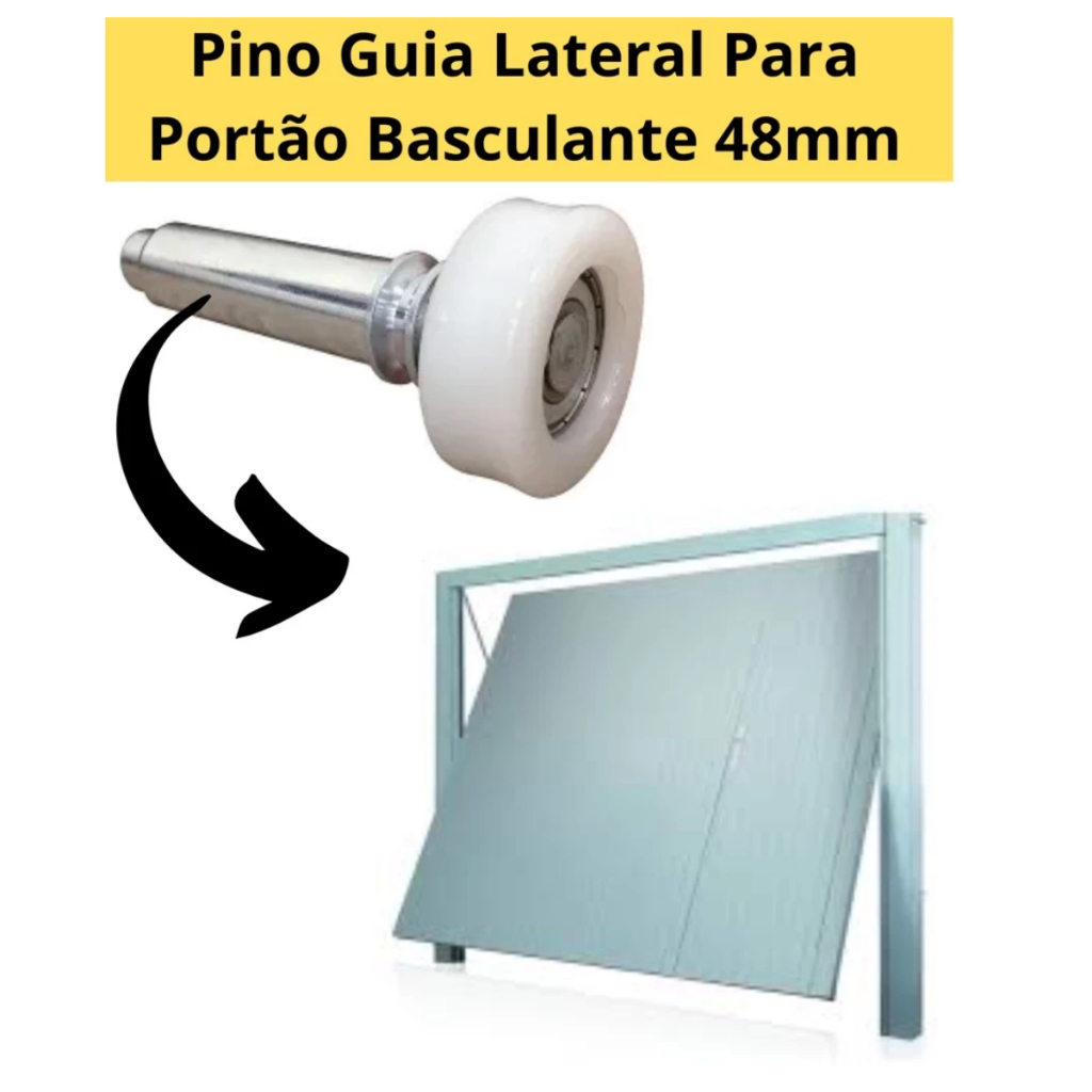 Roldana Guia Para Portão Basculante Para Portão de Ferro Ponta de Giro 48mm