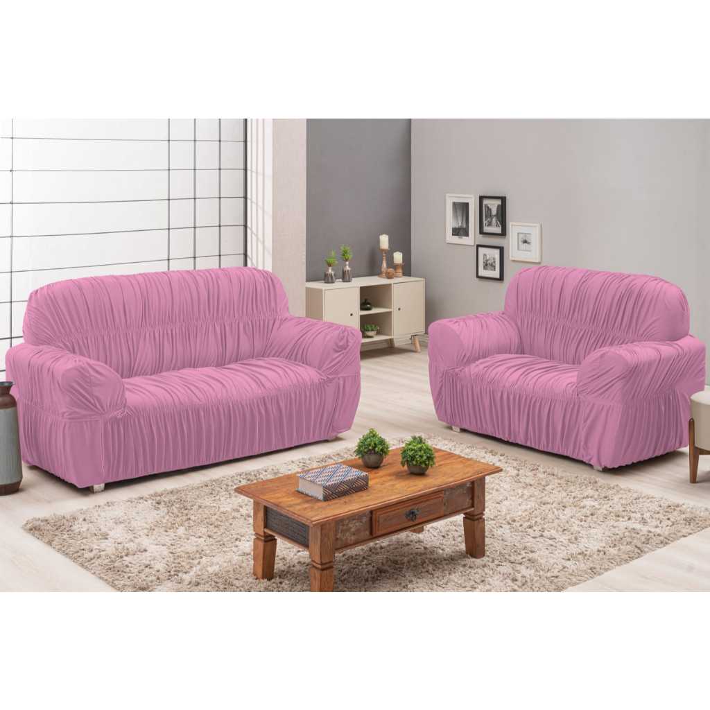 CAPA DE SOFÁ ELASTICADA 3 E 2 LUGARES EM MALHA/HELANCA 100%POLIÉSTER À PRONTA ENTREGA em Oferta na Shopee