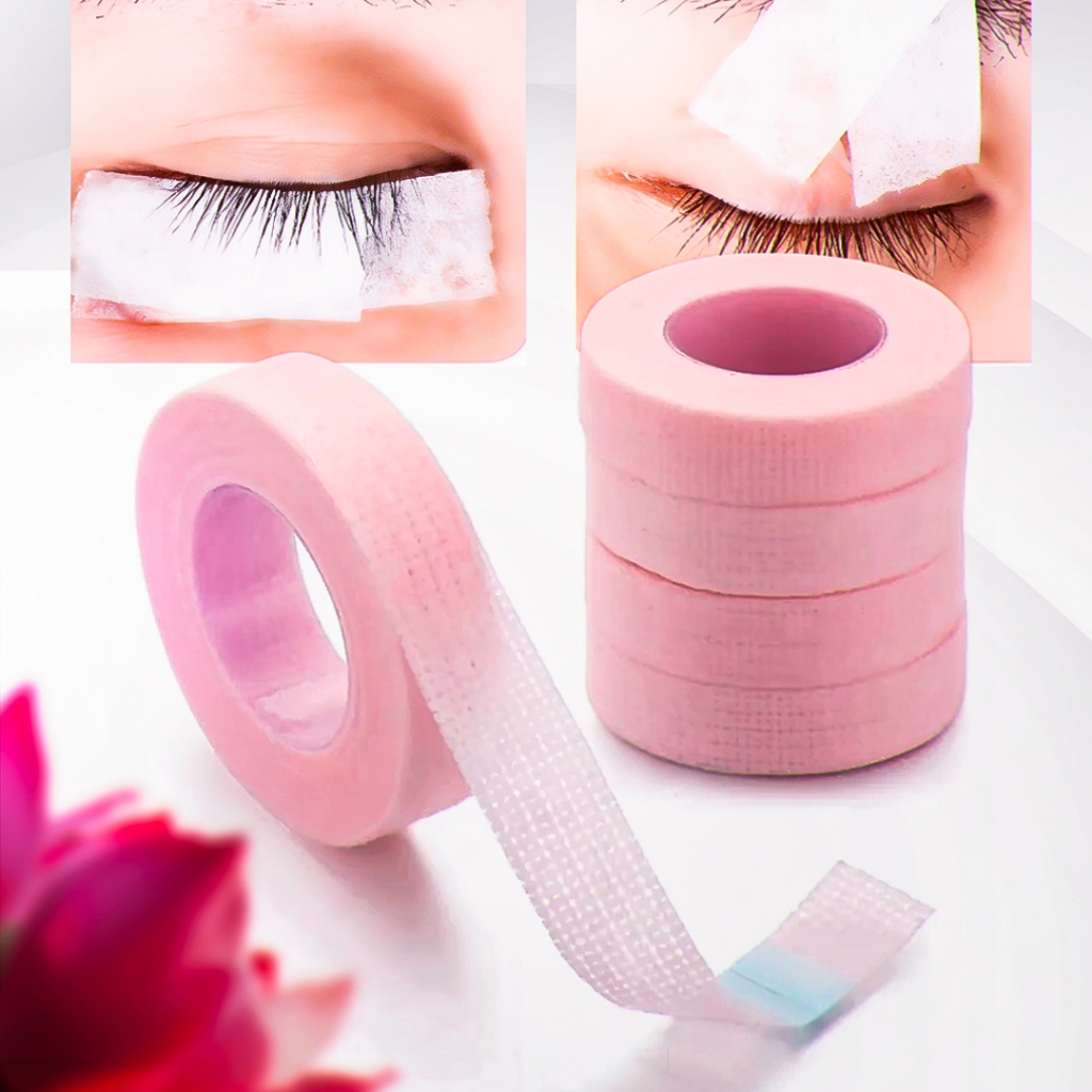 Kit Fitas 2/5/10 Transpore/Micropore Rosa Antialérgica Para Extensão E Alongamento De Cílios 9m