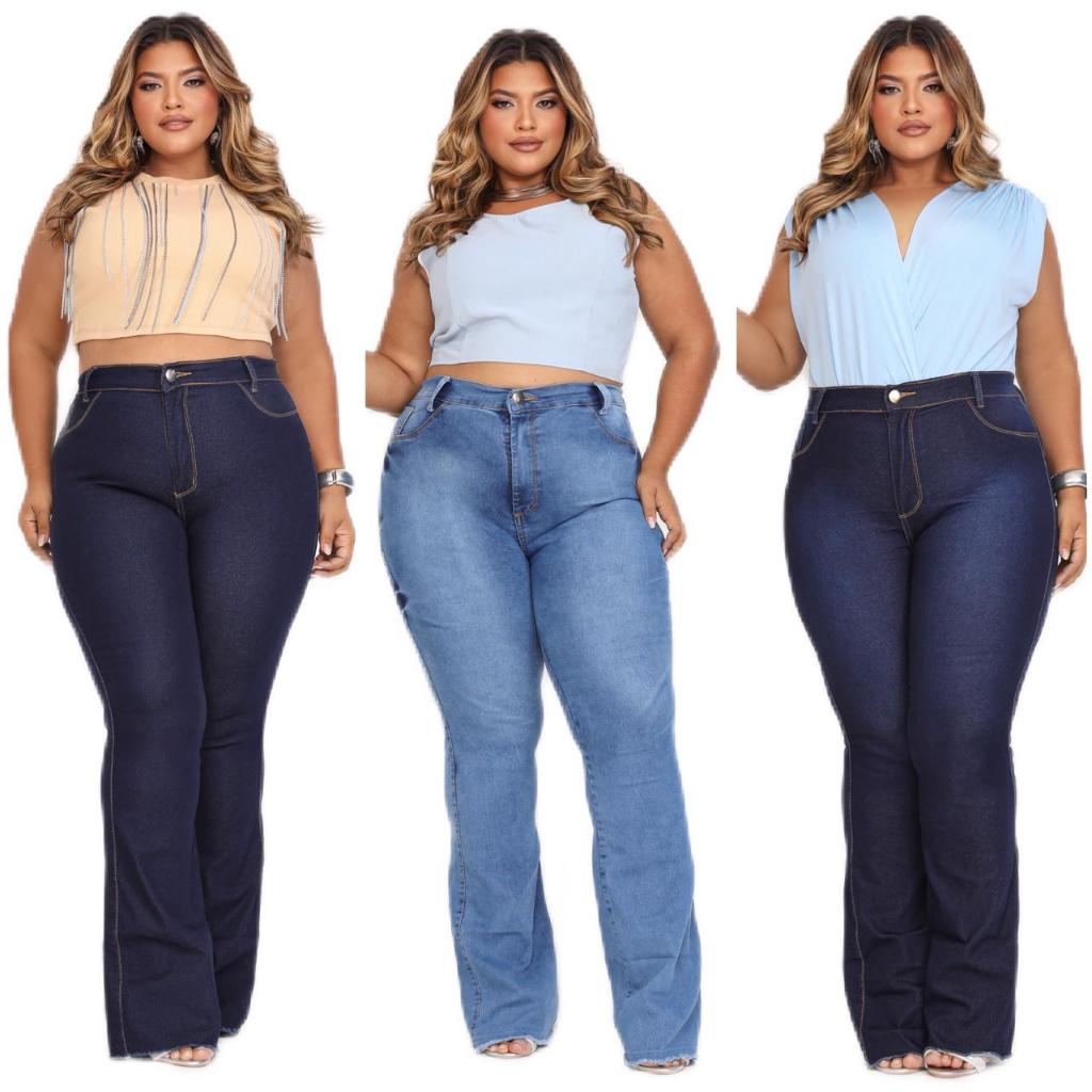Calça Flare Jeans Levanta bumbum escolha plus size