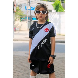 conjunto esportivos infantil e juvenil masculino estiloso 2024 preto e branco V em Oferta na Shopee