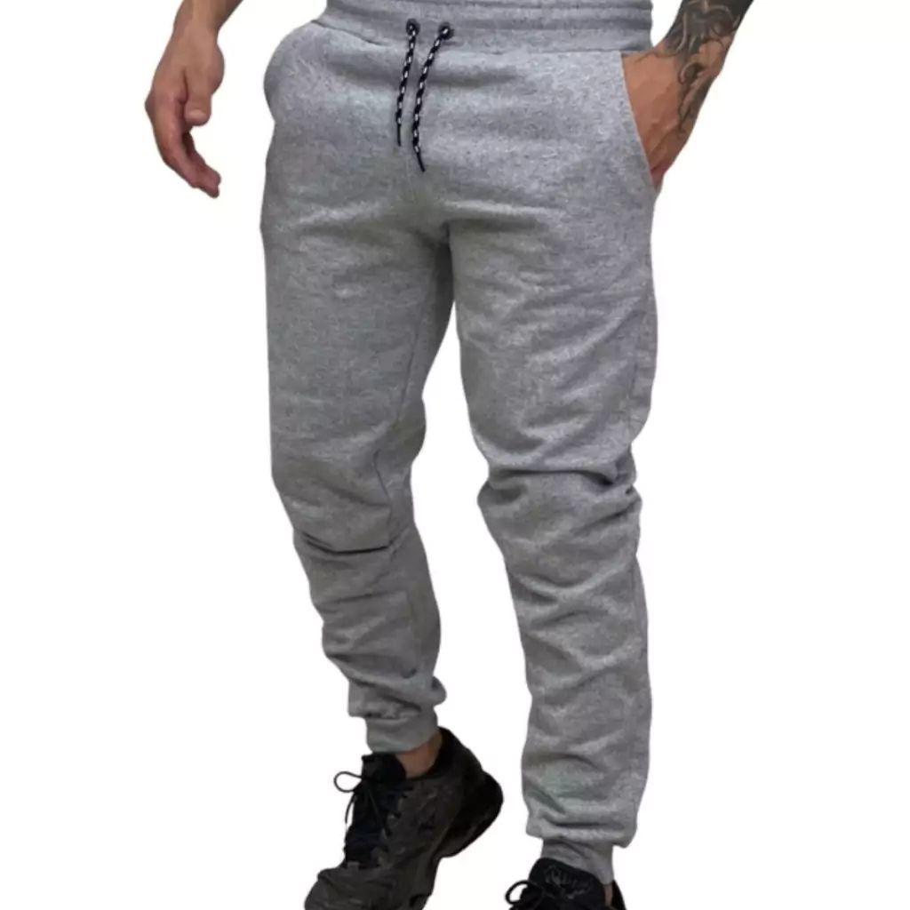 Conjunto Inverno Super Confortável Camiseta Básica Estampada Just Calça Moletom Com Elástico