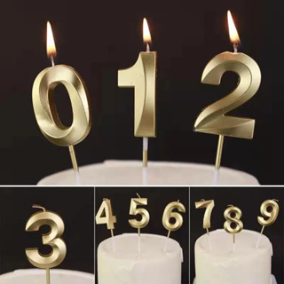 Kit com 3/4 Velas de Aniversário Prata/Dourado Especifique o número desejado (Número específico) em Oferta na Shopee