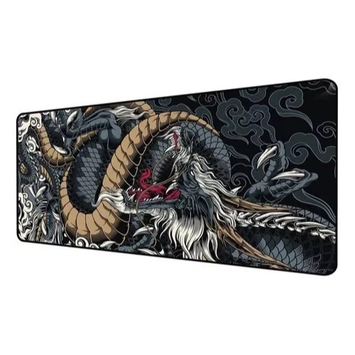 Mouse Pad gamer extra grande 90x40 Dragão azul profissional