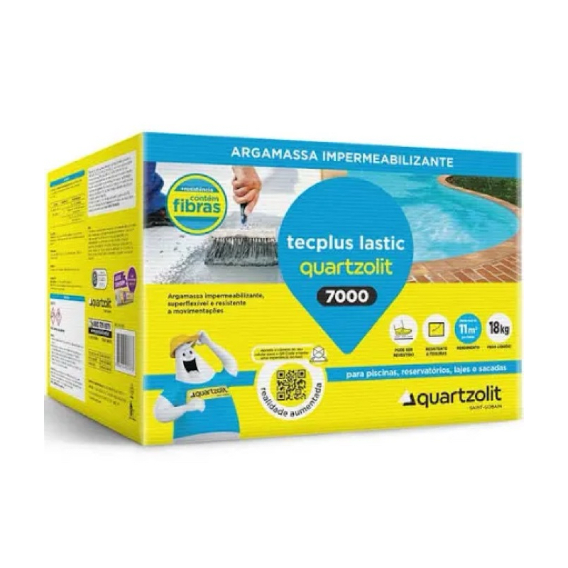 Impermeabilizante Veda Top Tecplus Lastic 7000 Quartzolit 18Kg