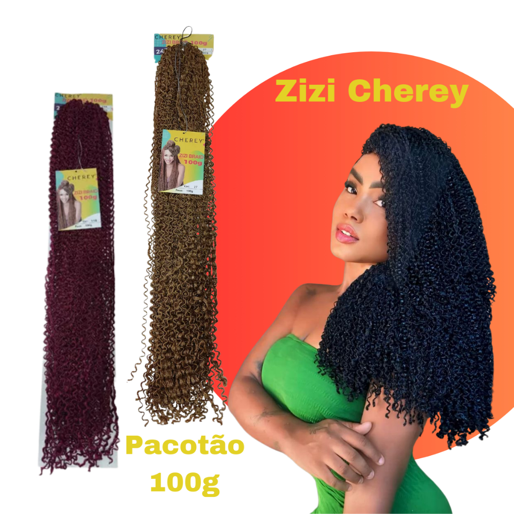 Miojinho Micro Zizi Kanekalon  Cherey Sintético 100g Para Tranças Fibra Sintética em Oferta na Shopee