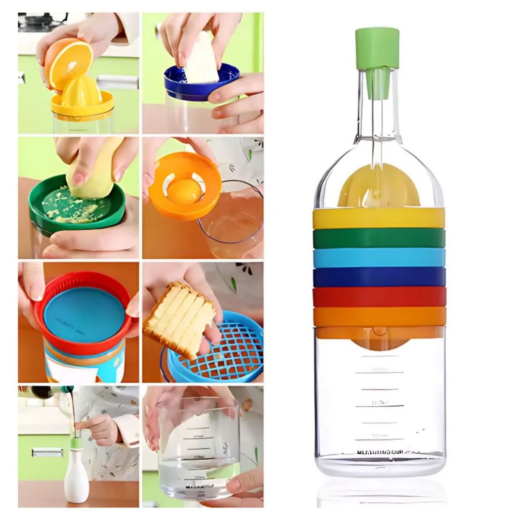 Garrafa Multiacessórios Medidor Separador Gema Ralador, Utensilios pra Cozinha 8 em 1 Funil Duhome em Oferta na Shopee