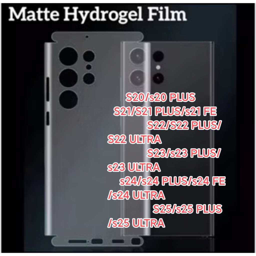 pelicula hydrogel TRASEIRA HD/FOSCA para samsung SERIE S/ s22/s23/s24/s25/S26 ultra