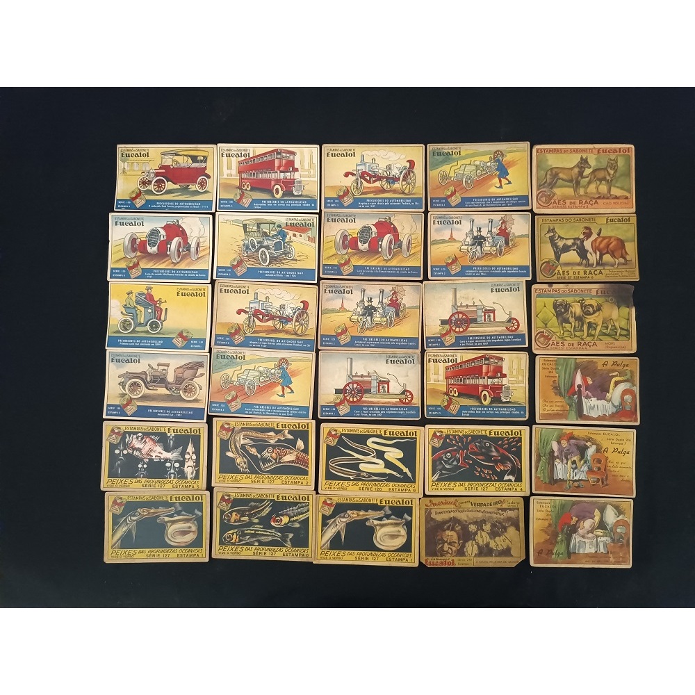 Estampas Eucalol - Lote Com 34 Figurinhas de várias séries