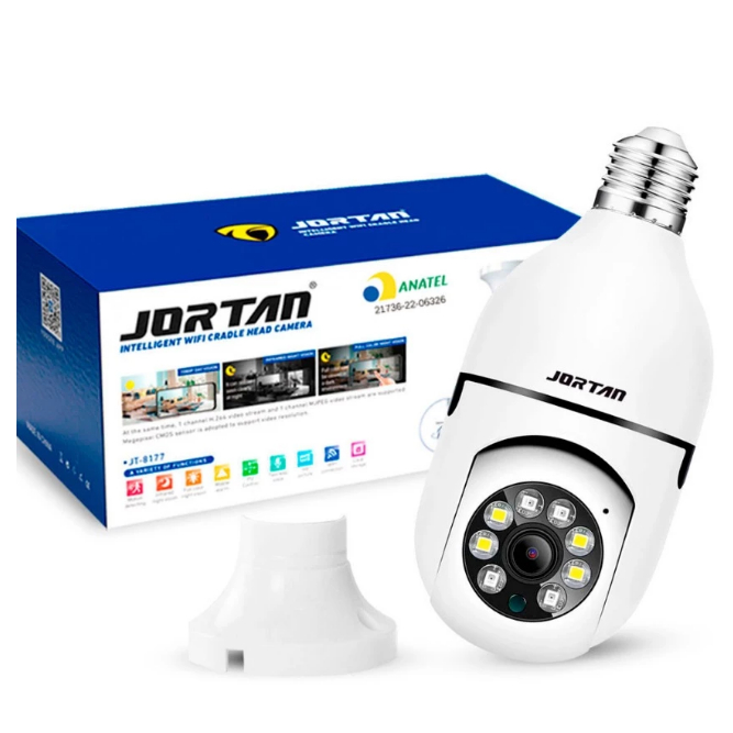 Câmera Segurança ip Wifi 100% satisfação Sem fio lampada bocal