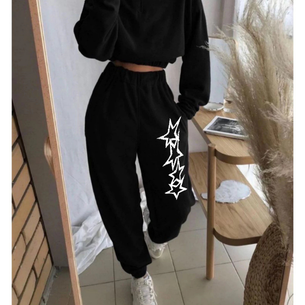 Calça Moletom Feminina Lançamento Flanelada Moda Academia Treino 100% Algodão Estampada