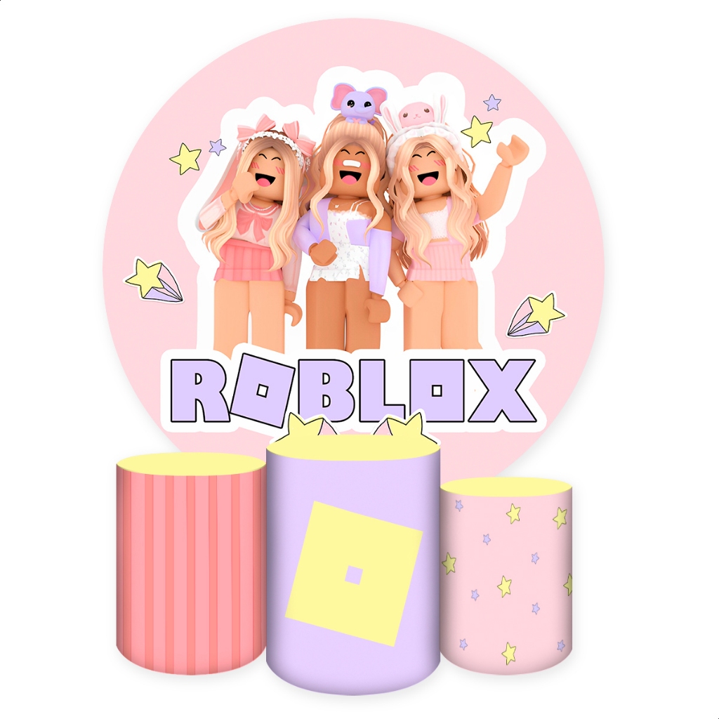 Kit Capa Painel Redondo + Capas Cilindros Sublimados Festas Tema RO em Oferta na Shopee