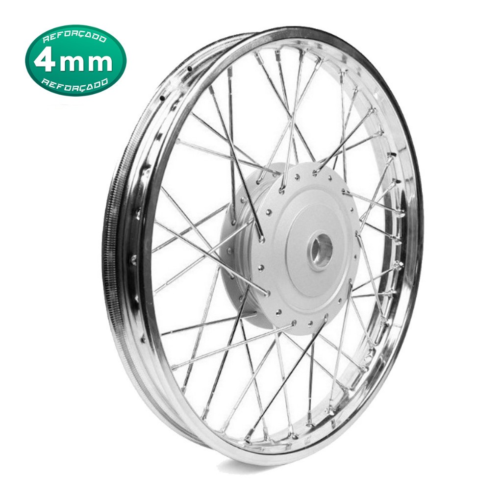 Roda Dianteira Raiada Raio 4mm Honda Biz 125 110 Tambor Alinhada Desempenada