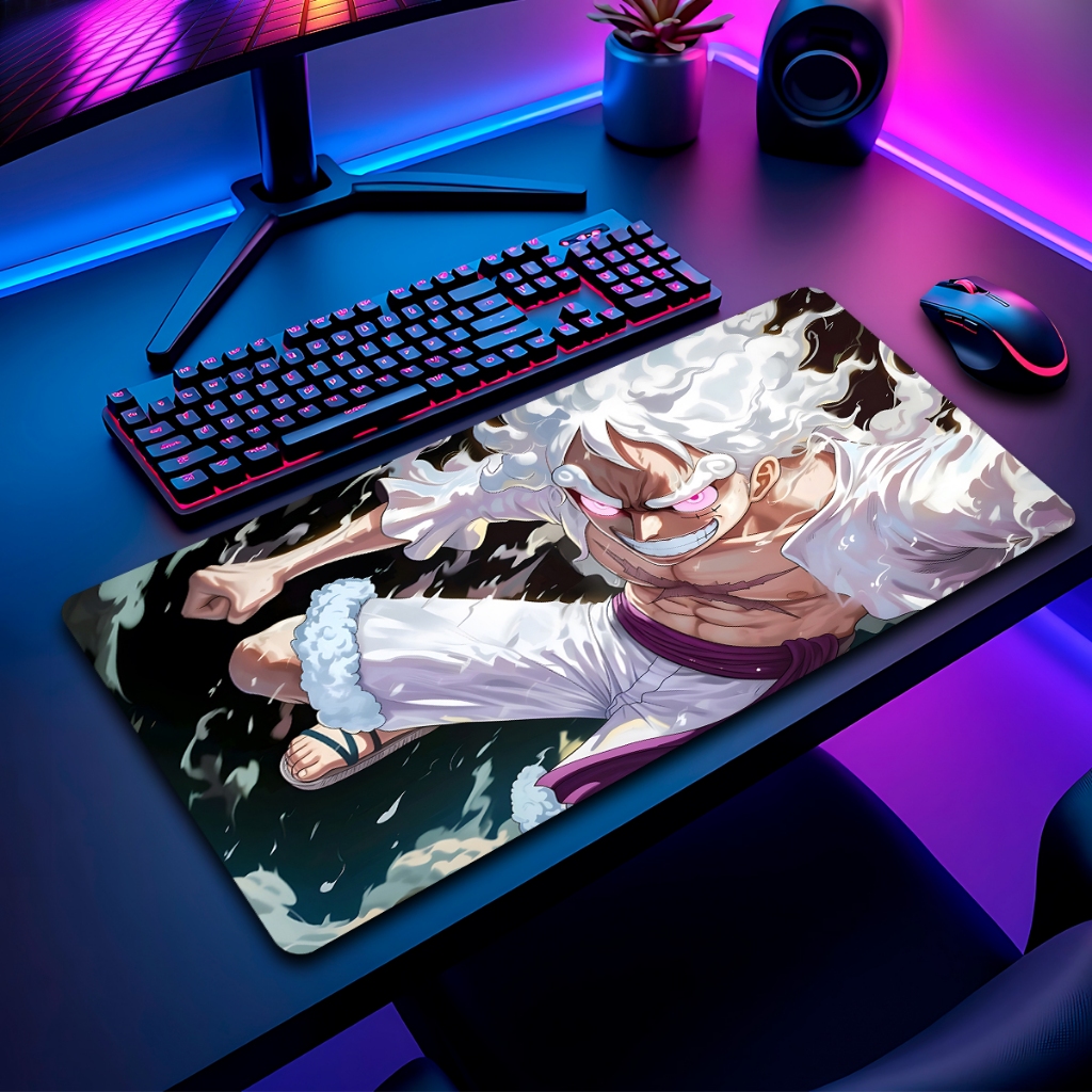 Mouse Pad Gamer Antiderrapante Grande 70x35 80x35 90x40 90x55 cm Jogos Anime Varias Estampas Borda Costurada M1078/M1095