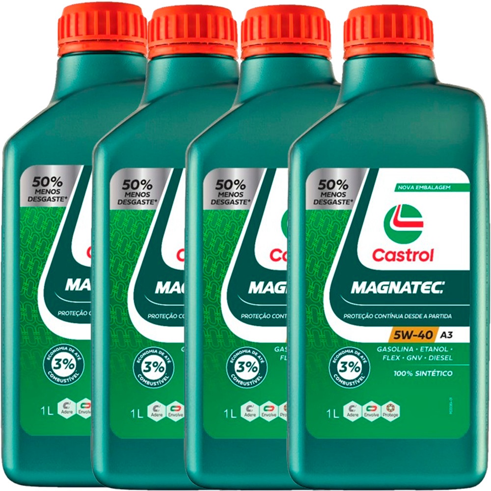 Kit 4 Litros Castrol Magnatec 5w40 A3B4 API SP - Sintetico