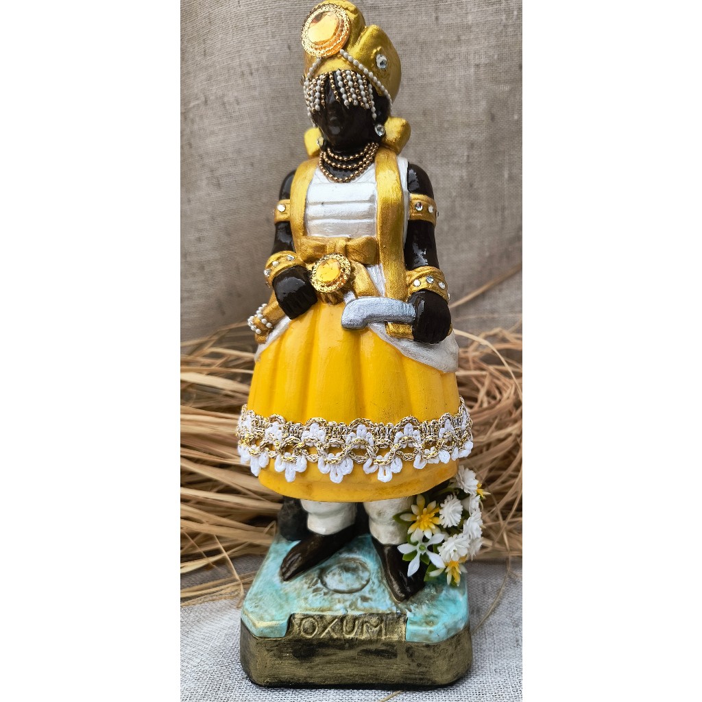 Estatua Imagem Oxum Dandalunda - 23cm - gesso - Deusa Africana