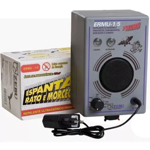 Aparelho Sonoro Contra Morcegos Ratos 150m² Ermu 1/5 Zebu Nf Voltagem Bivolt em Oferta na Shopee