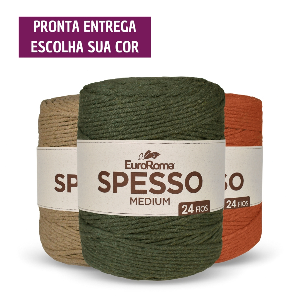 Barbante EuroRoma Spesso 24 Fios 254 Metros Escolha sua Cor PROMO em Oferta na Shopee