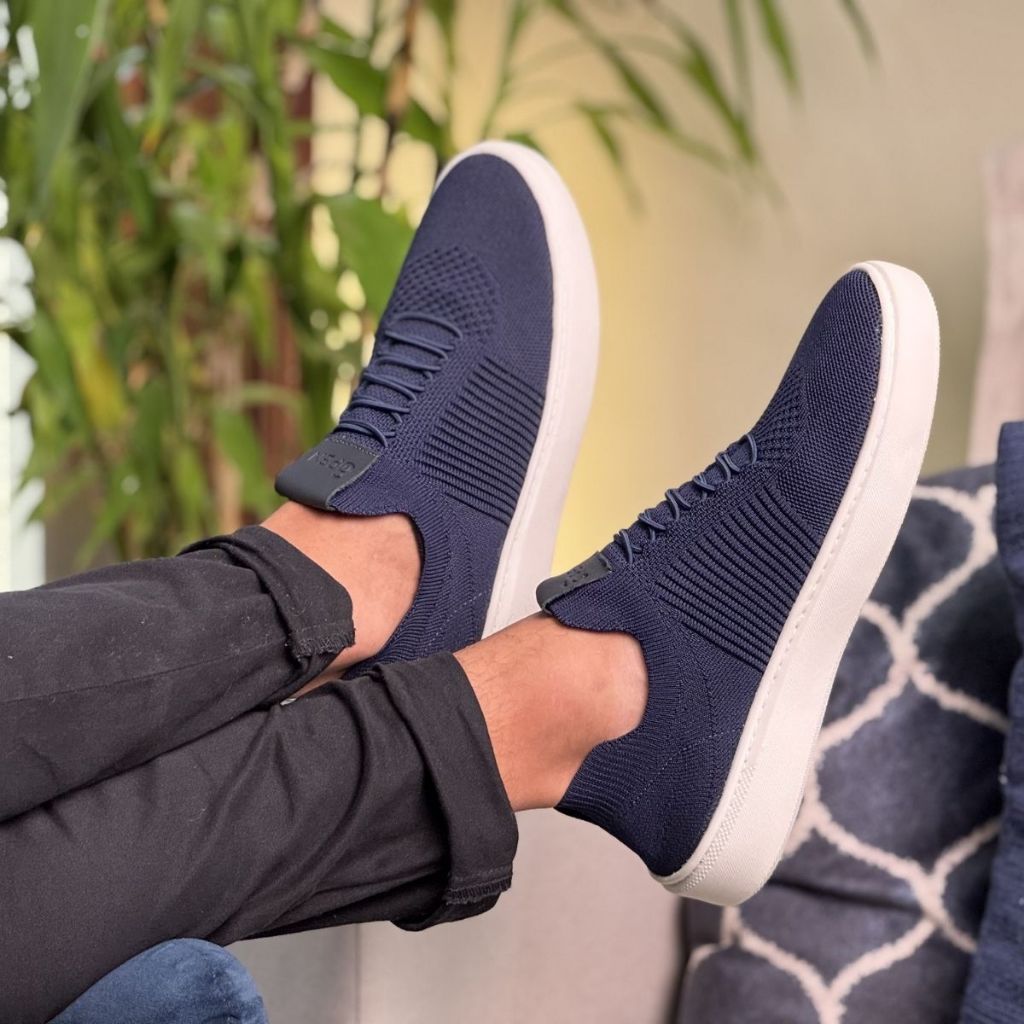 Tênis Knit On Confortável Casual Esportivo Calce Fácil Leve Respirável Estilo Moda Performance em Oferta na Shopee