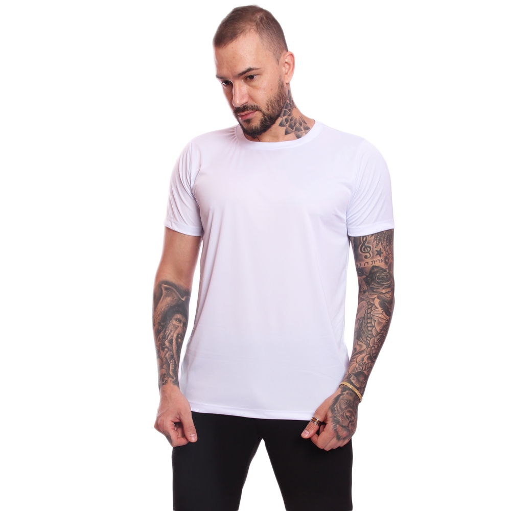 Camiseta Masculina Tecnologia Dry Proteção Solar UV50 Térmica Anti Suor Academia Treino