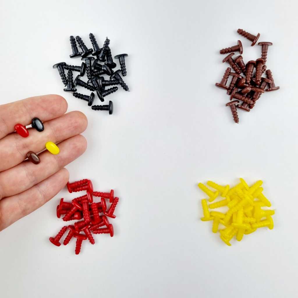 10 pares olho OVAL CHATO 9x6mm em Oferta na Shopee