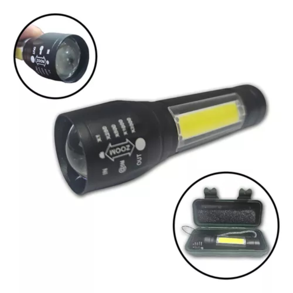 Mini Lanterna Luz Tática Usb Poderosa Recarregável 3 Fases Cor lanterna Branca Luz