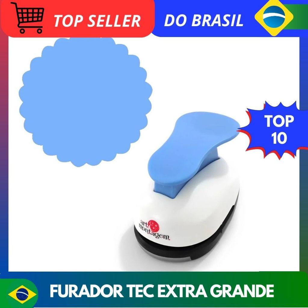 Furador Art & Montagem - Extra Gigante Círculo Escalope (Papel e EVA)