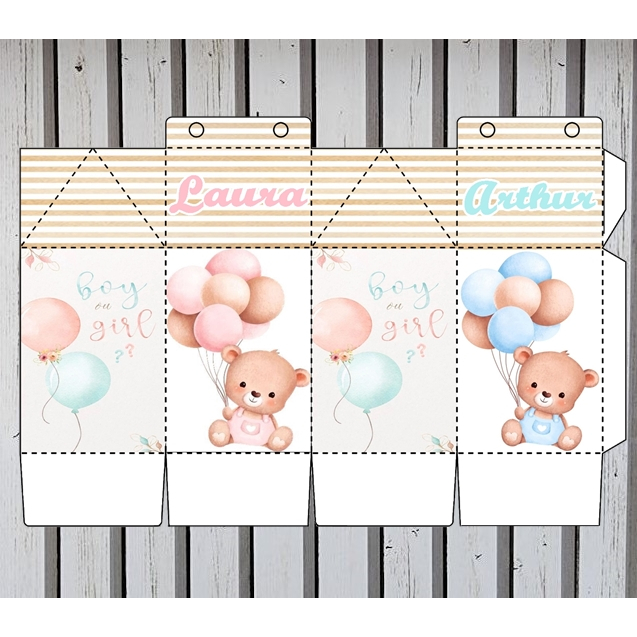 30 CAIXINHAS MILK- URSINHO MARROM- CHÁ REVELAÇÃO  **COM NOMES** LEMBRANCINHA PERSONALIZADA, CAIXINHAS, VÁRIOS TEMAS