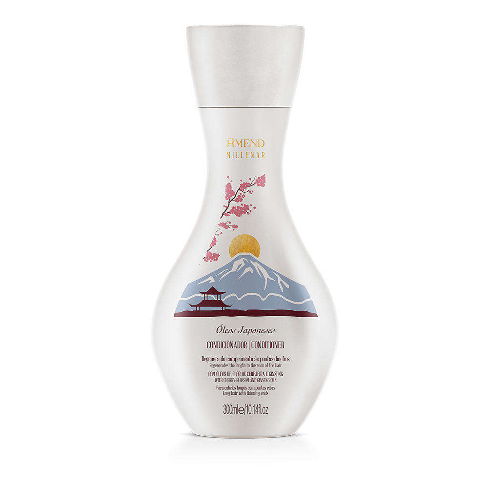 Amend Millenar Óleos Japoneses Condicionador de 300ml em Oferta na Shopee