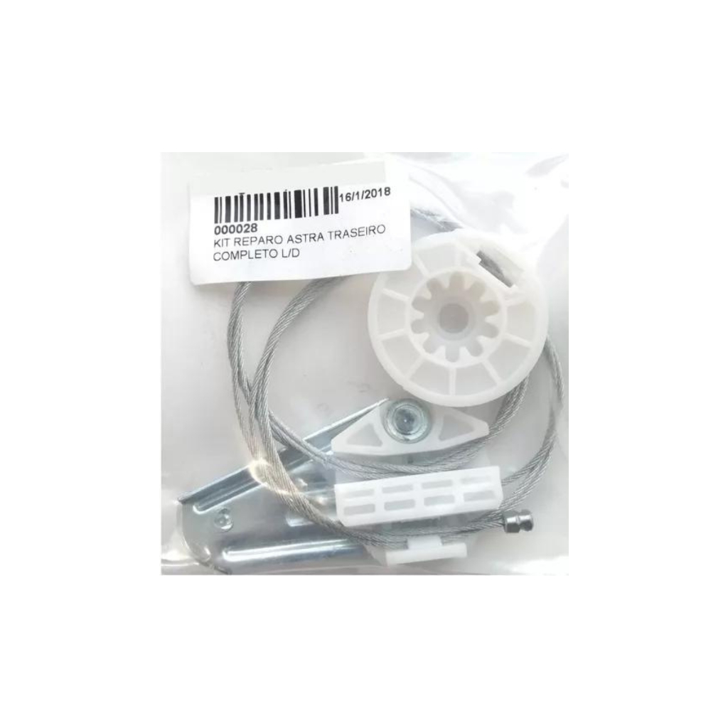 04 Kit Reparo Máquina Elétrica Astra Traseiro C/ Chapa Completo