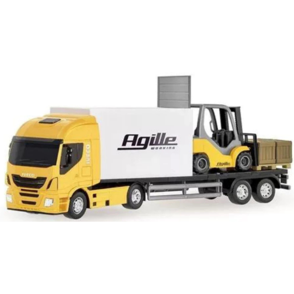 Caminhão Iveco Hi-Way com Empilhadeira Original - Usual Brinquedos