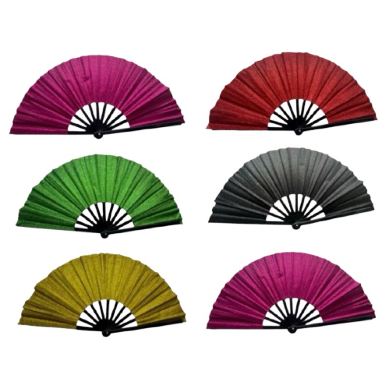Leque De Mão  33cm de altura  64 cm  de abertura   Compacto Liso Com Brilho Festa Decoração Show Festivais Balada