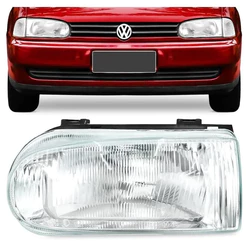 Farol Gol Parati Saveiro G2 Bola 95/99 Vidro Cromado Simples
