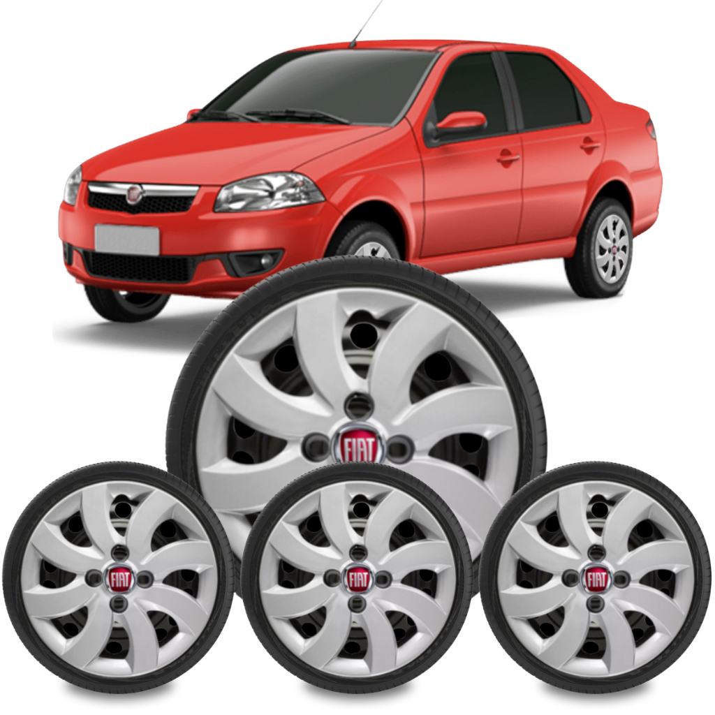 Jogo Calota Aro 14 Attractive Novo Uno Palio Idea Siena Fiat 094vm
