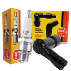 Vela de Ignição + Cachimbo Rd 135 / Rx 180 / Rs 125 / Rx 80 / Rd 50 Ngk