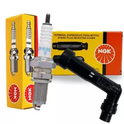 Vela Ignição e Cachimbo Dr 800S Savage Ls 650 Intruder 1400 Xt 600 E Ngk