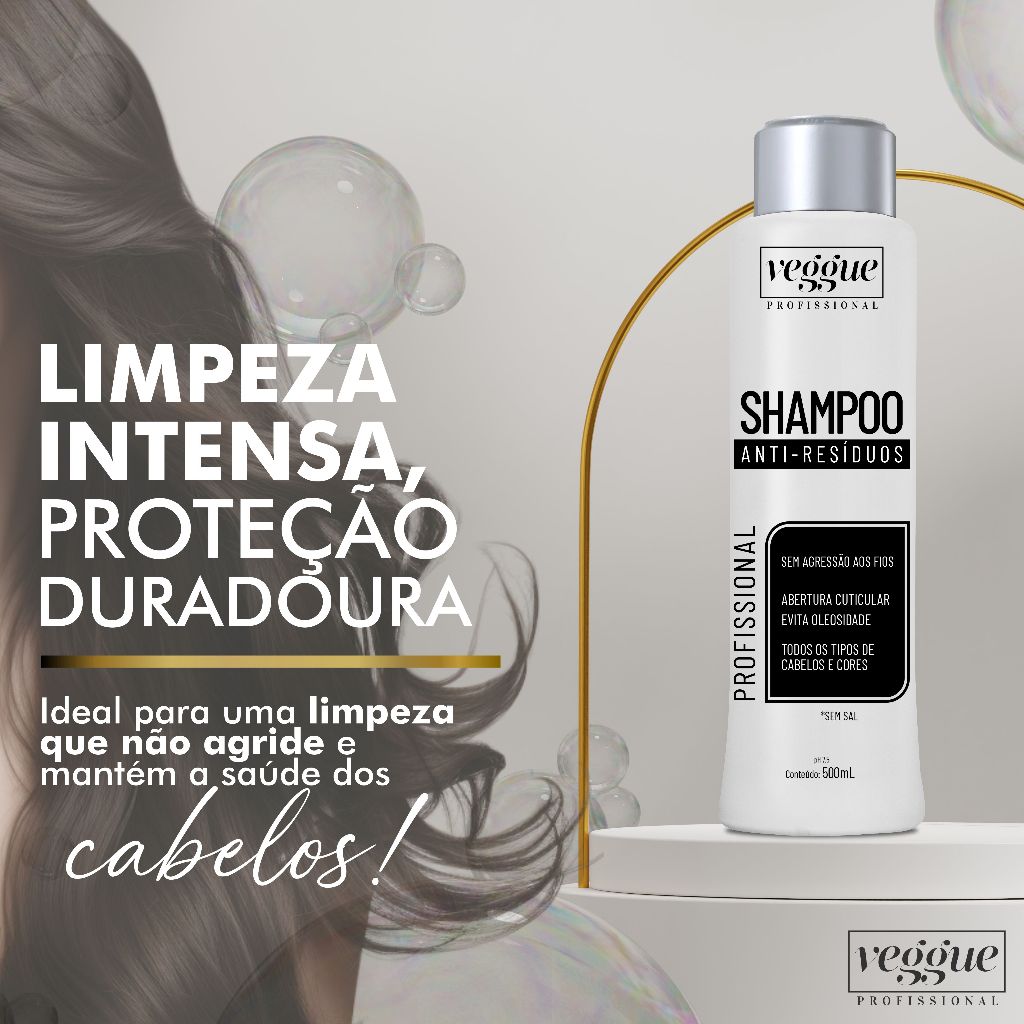 Shampoo Anti Residuos Veggue Profissional 500 Ml