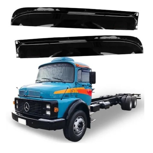 Jogo de Calha de Chuva Compatível com os Caminhões Mercedes-Benz Modelos Cara Preta em Oferta na Shopee
