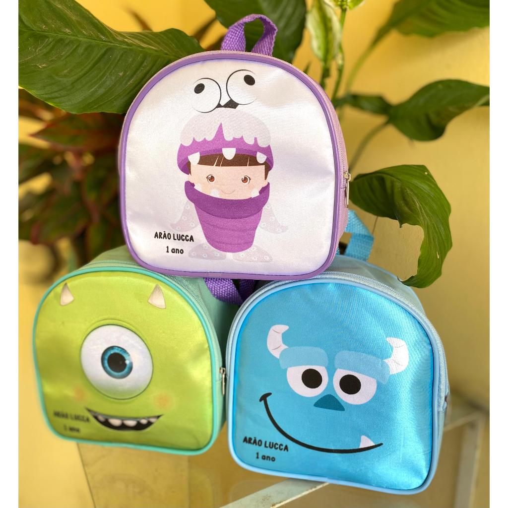 10 Mochilas monstros S.A - boo, bolsas personalizadas para festa infantil