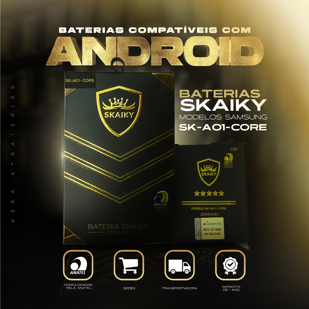 Bateria Oficial Skaiky A01 CORE Compativel Com SAMSUNG A01 CORE A013 (BA013ABY)