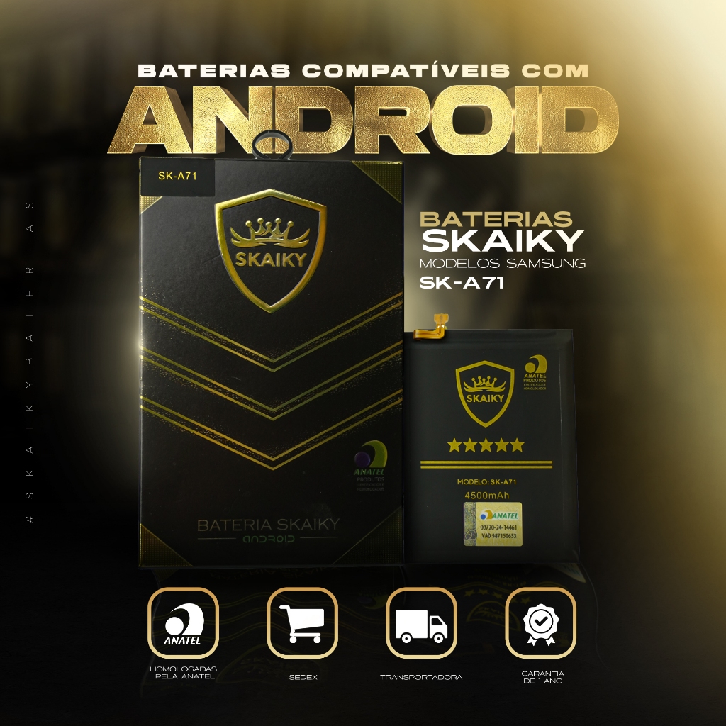 Bateria Oficial Skaiky A71 Compativel Com SAMSUNG A71 EB-BA715ABY