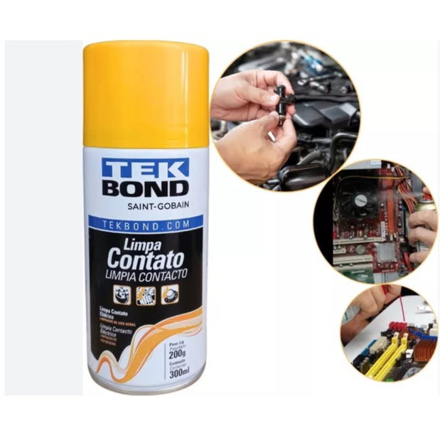 Limpa Contato Spray -TekBond 300ml-LIMPA CONTATO MUNDIAL PRIMER-DESCARBONIZANTE/TK 800 em Oferta na Shopee