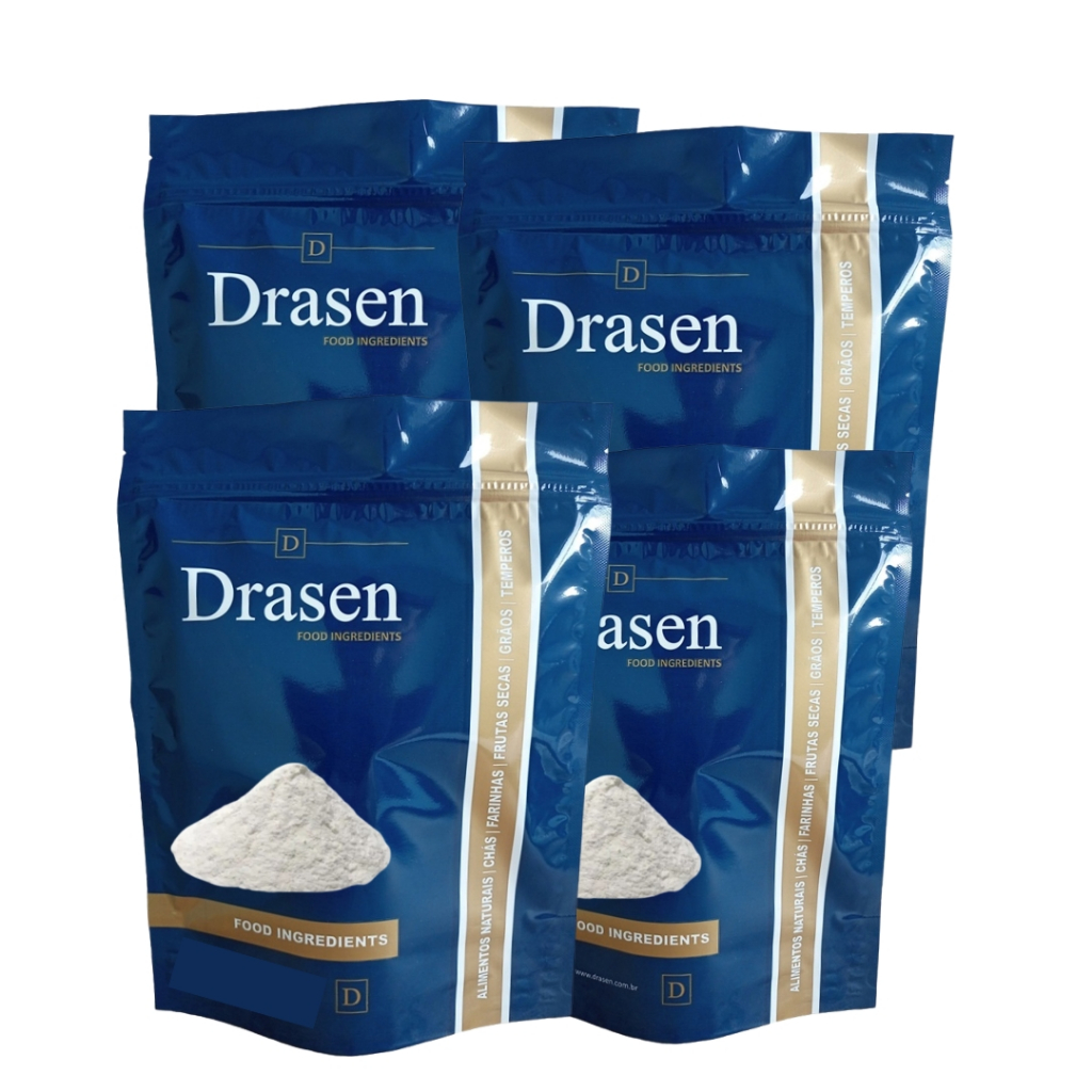 Kit 4Kg Polvilho Doce "Fécula de Mandioca"  - Drasen Food