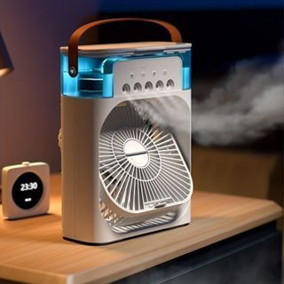 Refrigerador De Ar Ventilador Umidificador Portátil Com Led Reservatório De Água LUCA em Oferta na Shopee