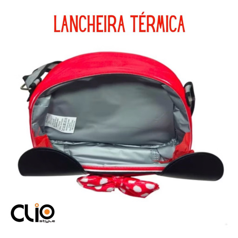 Kit Mochila Costas Mais Estojo Com Lancheira Mickey Tsumtsum Moda Juvenil