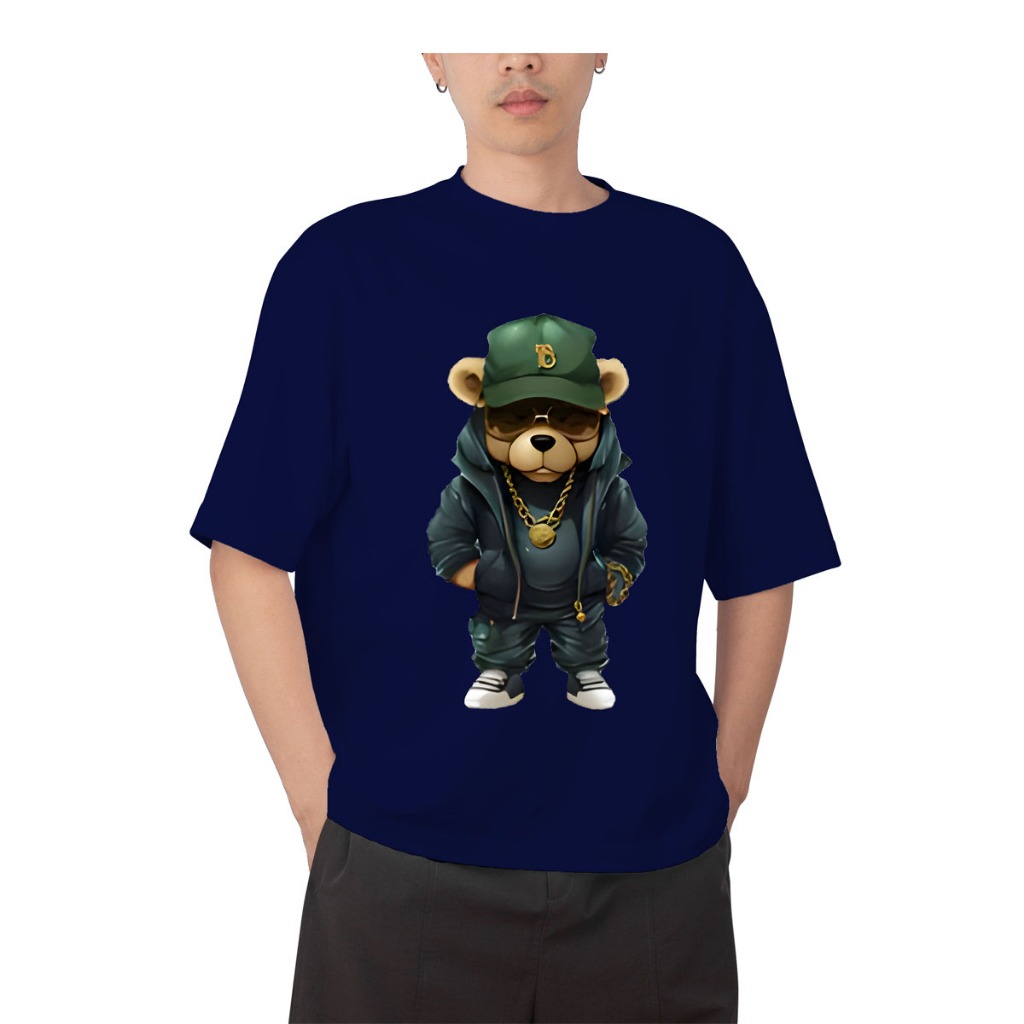 Camisa Camiseta Blusa Streetwear Urso De boné  Lançamento Passeio Exclusiva 100% Algodão